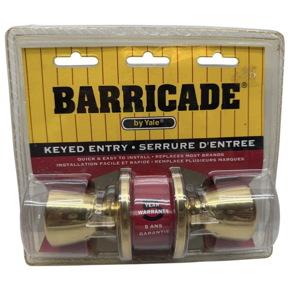 Barricade By Yale Keyed Entry Door Knob Set Replaces Most Brands Easy To Install